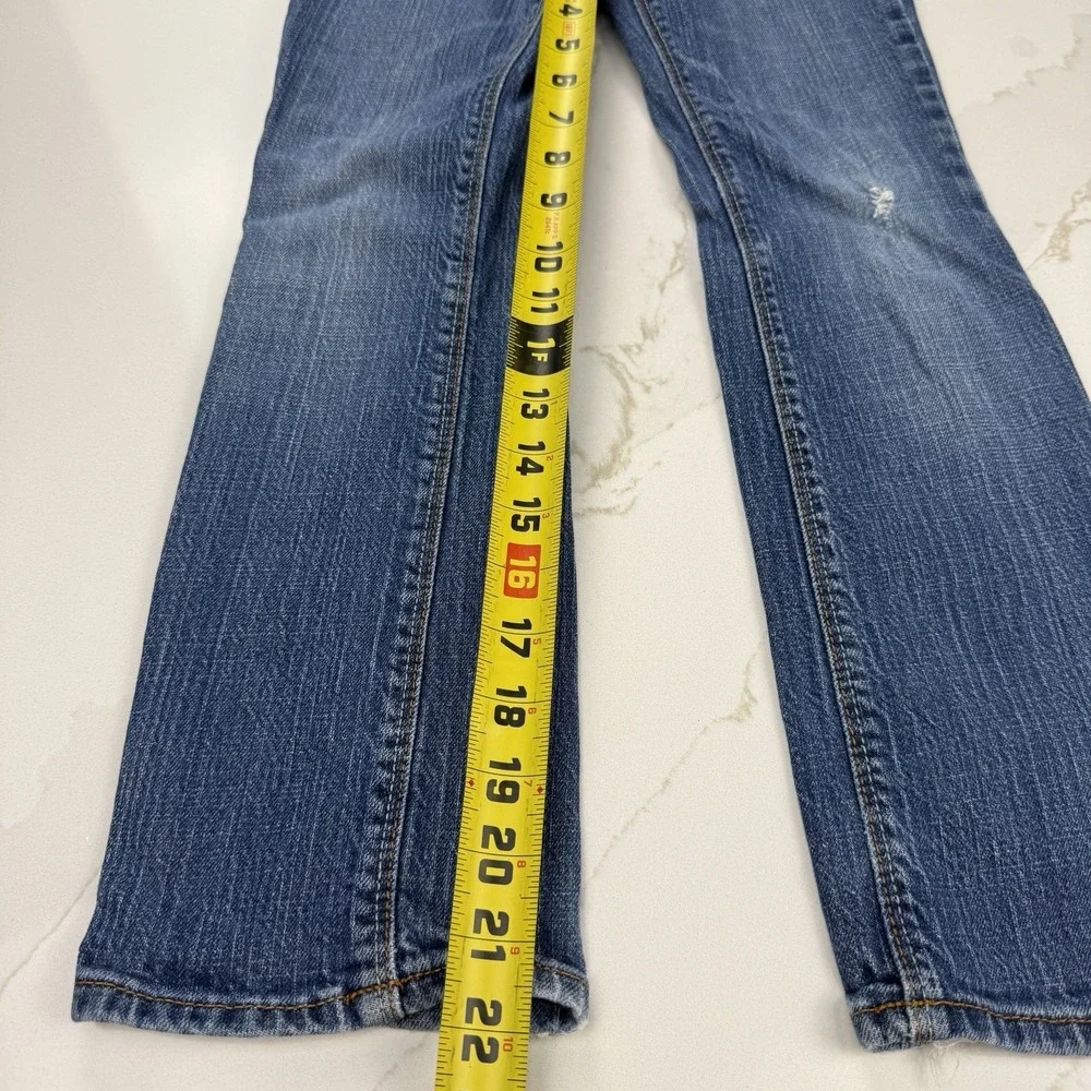 GapKids 1969 Jeans Girls 7 Regular Straight Leg Blue‎ Med Wash Adjustable Waist